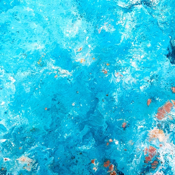 Art piece 16 x 20 original art one of a kind gorgeous blues New just made! - Picture 3 of 3